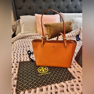 Tory Burch brown leather tote